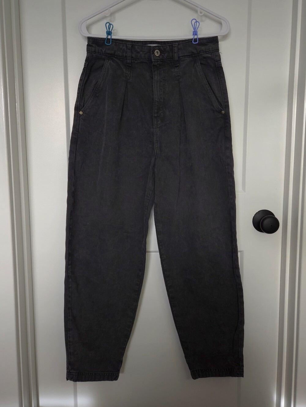 Womens Zara Black High-Rise Casual Jeans. Size 4. #AH